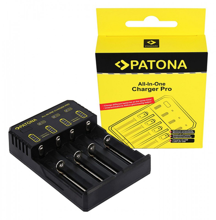 Ładowarka PATONA All-In-One do baterii 16650, AA / AAA